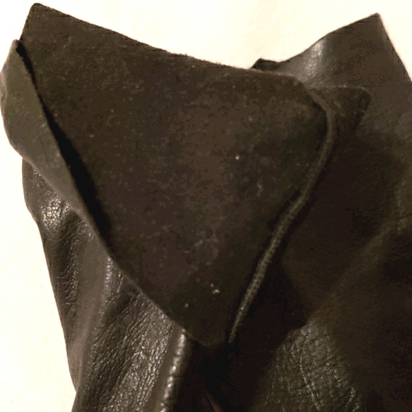 LEATHER GLOVES LONG BLACK NO TAGS - Picture 5 of 8